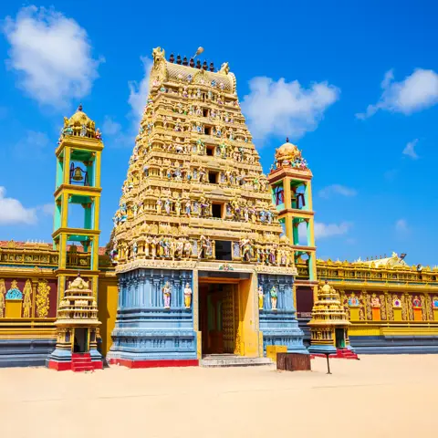 Det smukke hindutempel Nallur Kandaswamy i Jaffna i Sri Lanka.